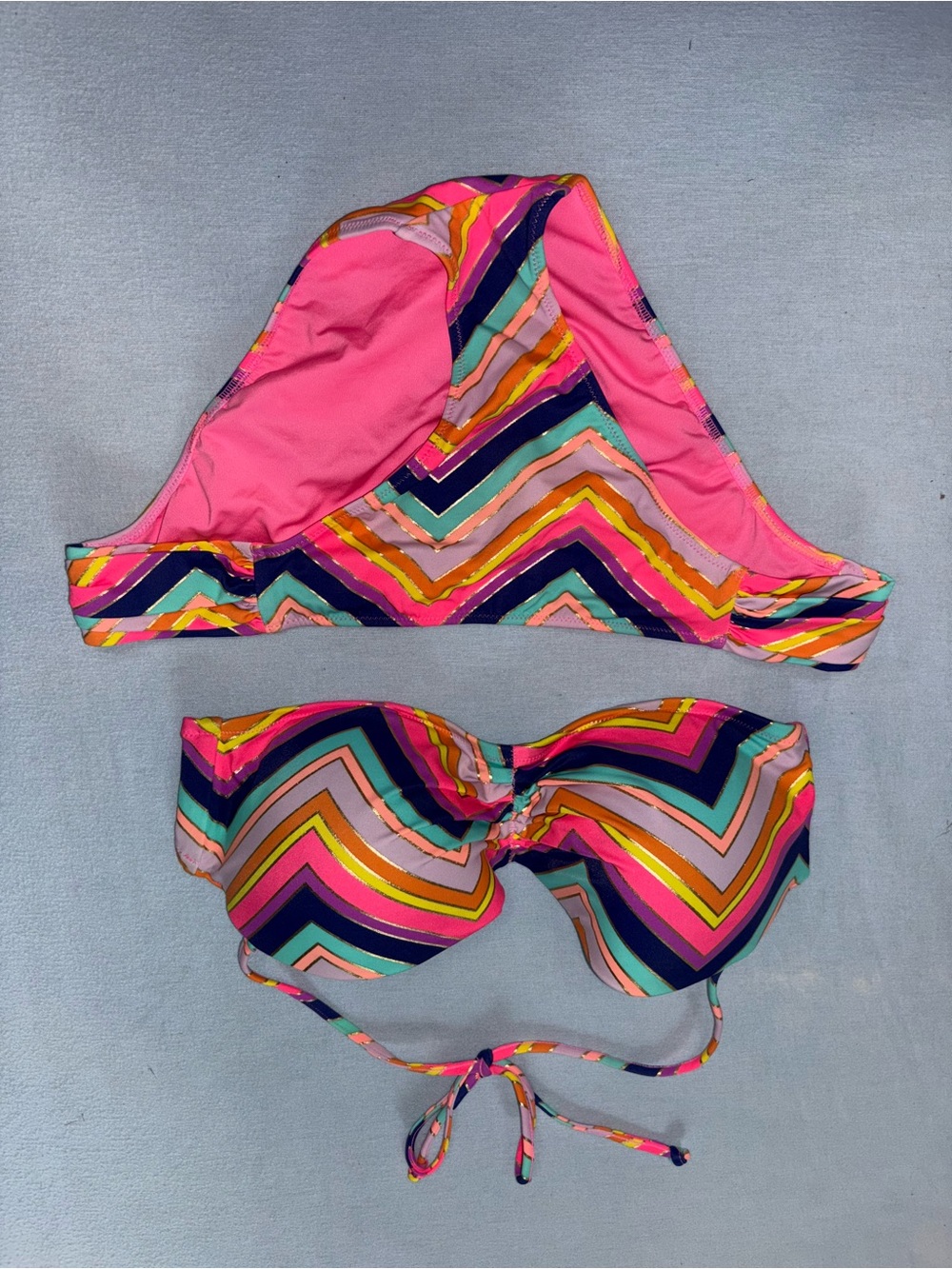 Victoria's Secret Pink Multi-Stripe Bikini Set